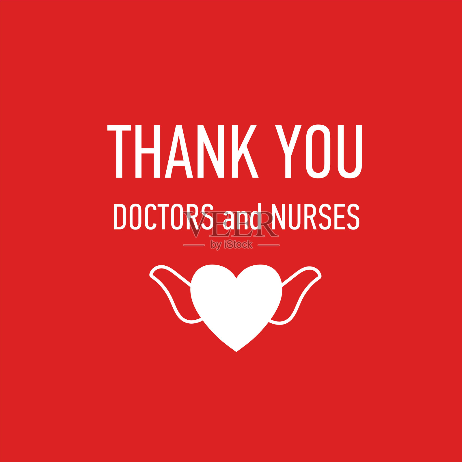 谢谢医生和护士的手绘插画图片素材