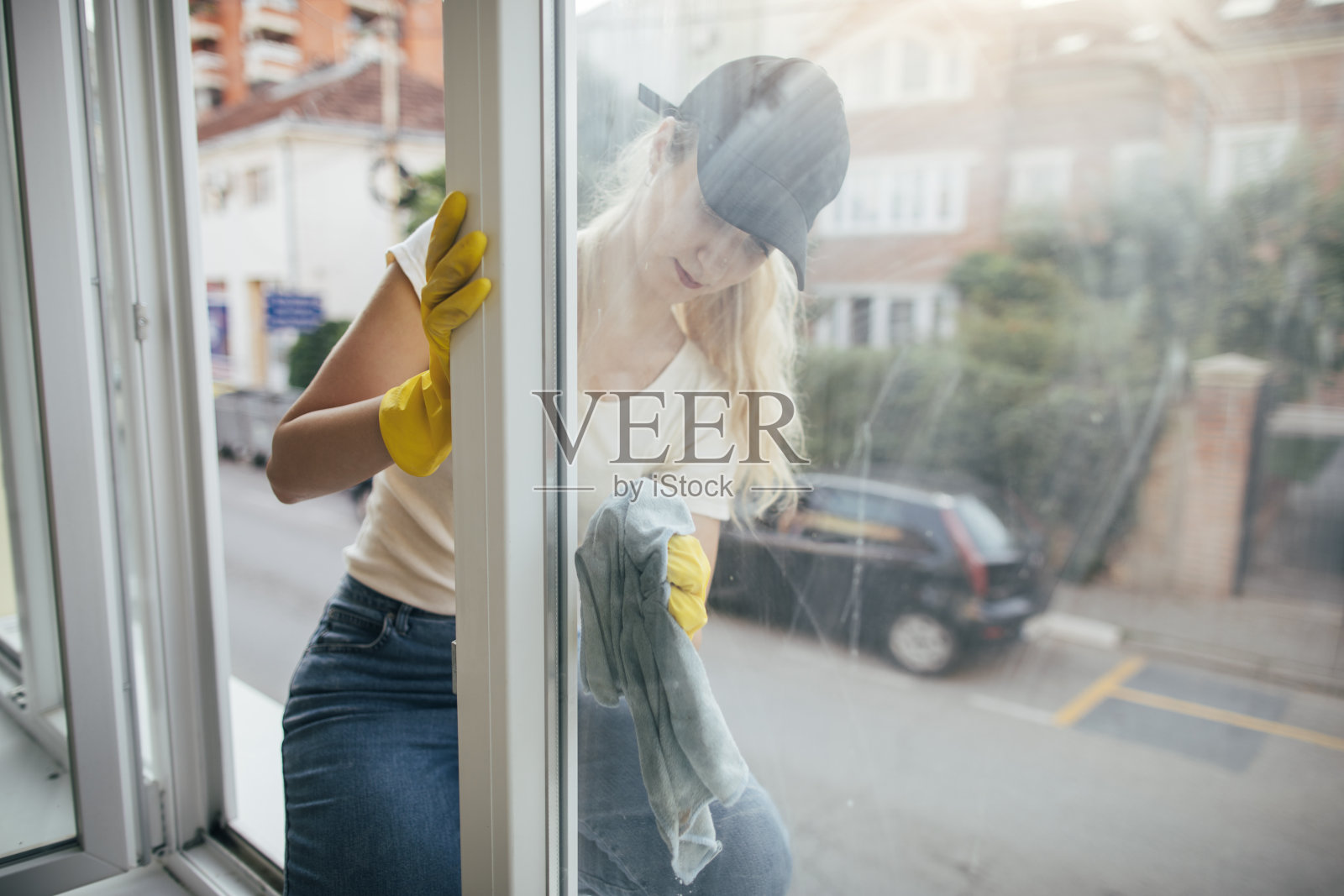 清洁窗户照片摄影图片