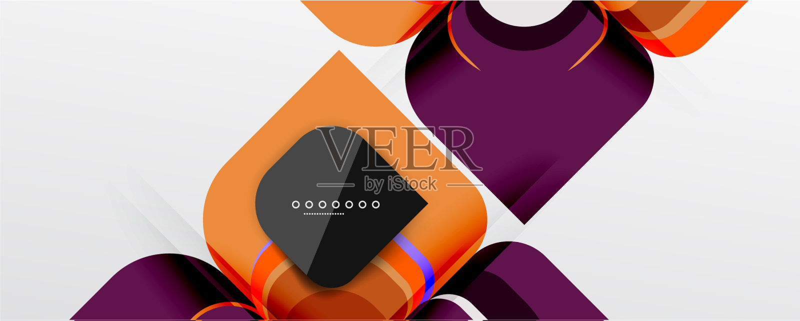 抽象背景-几何剪纸设计插画图片素材