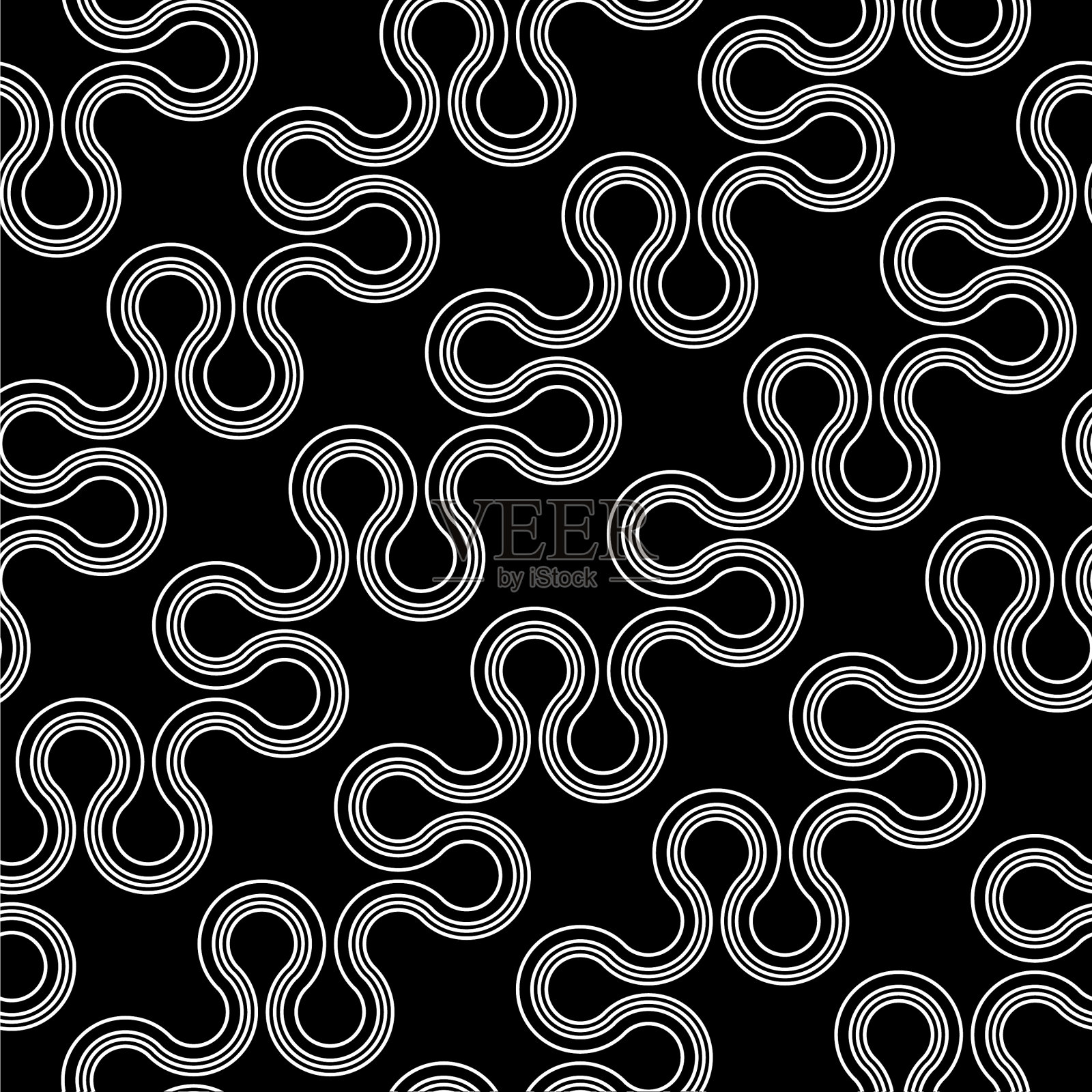 设计无缝波浪图案插画图片素材