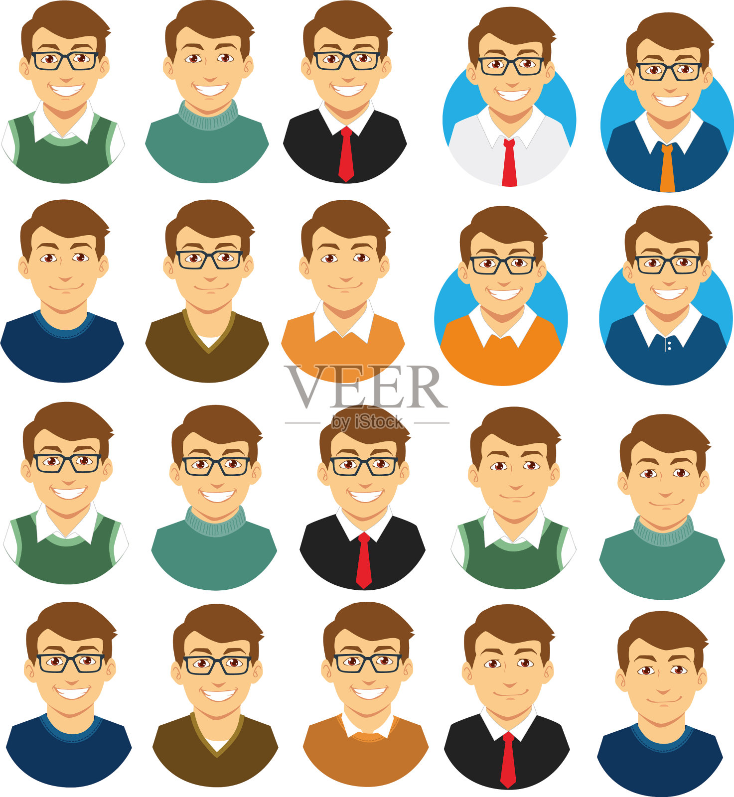 卡通人物官员插画图片素材