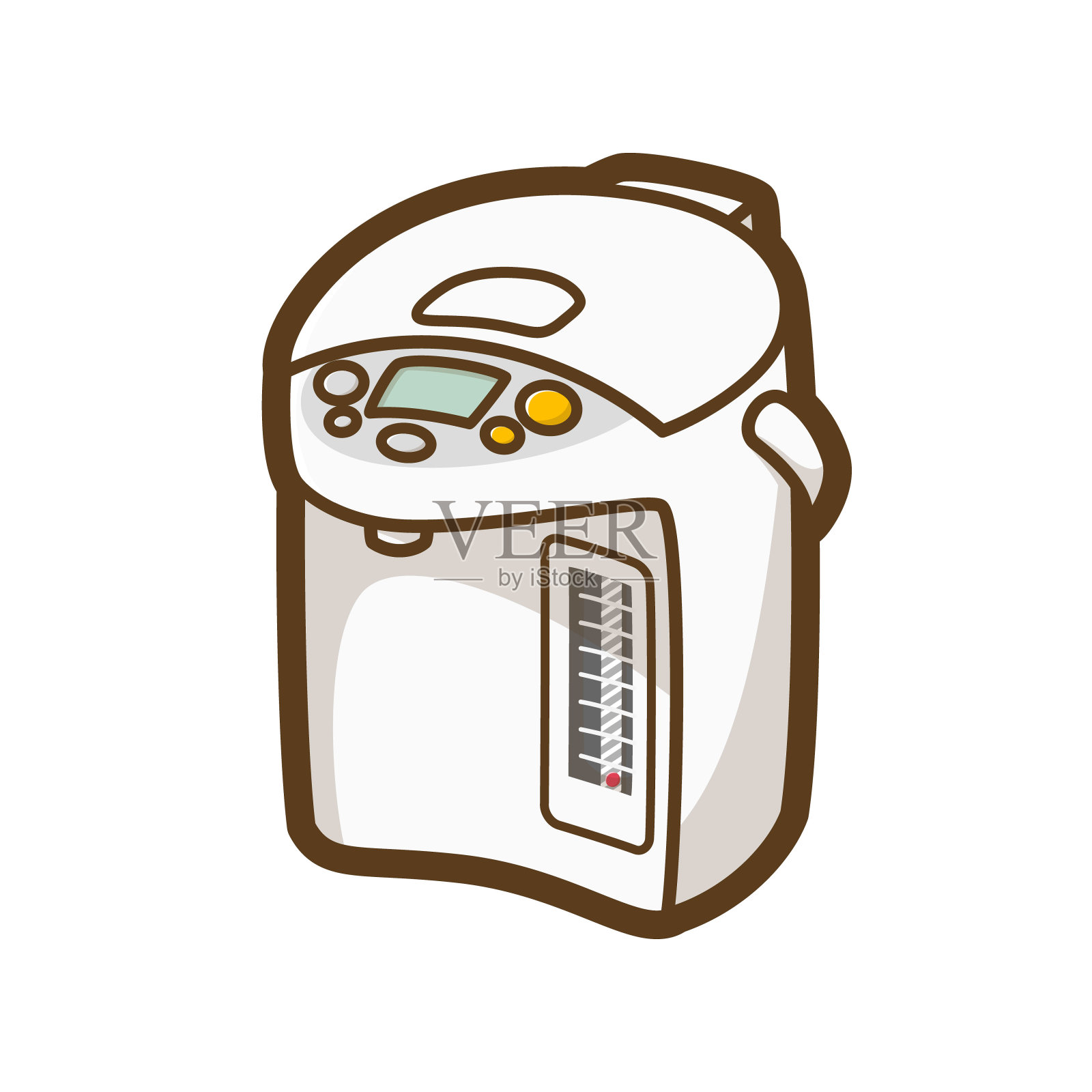 电热水壶。插画图片素材