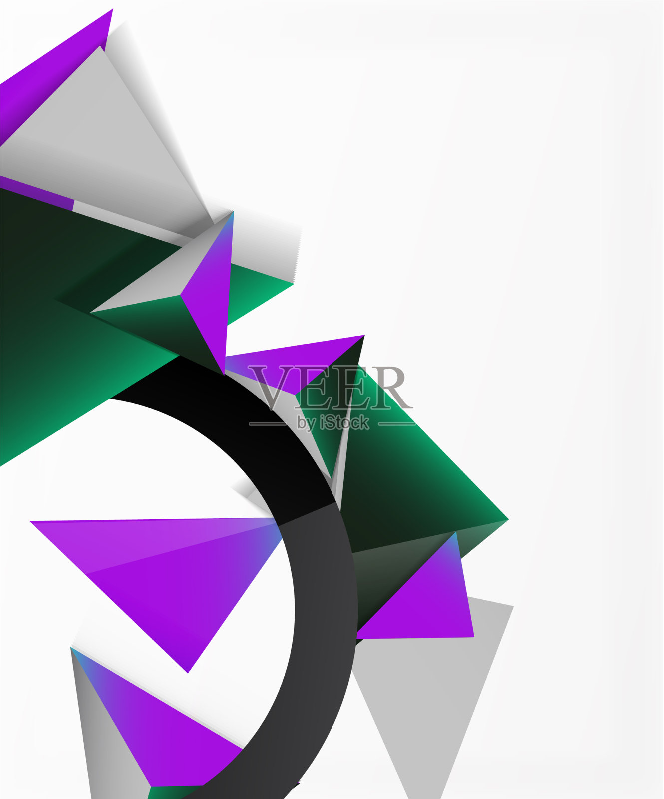 抽象背景马赛克三维三角形插画图片素材