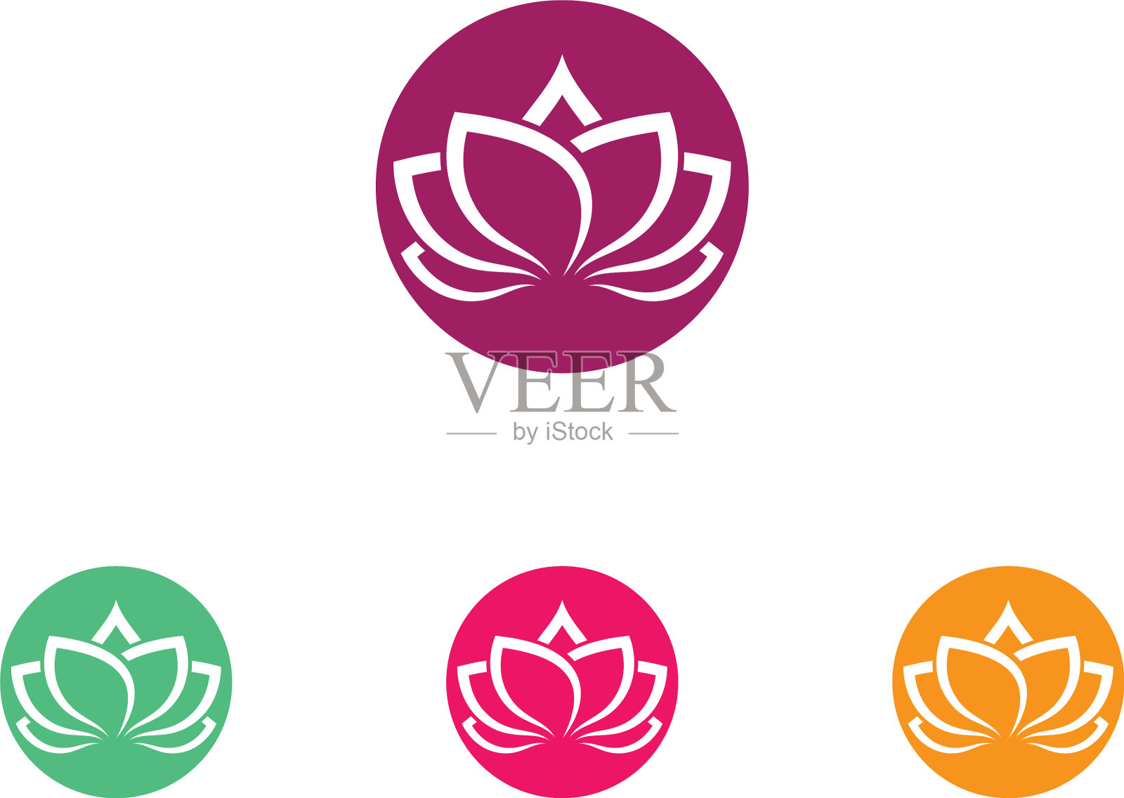 莲花象征图标插画图片素材