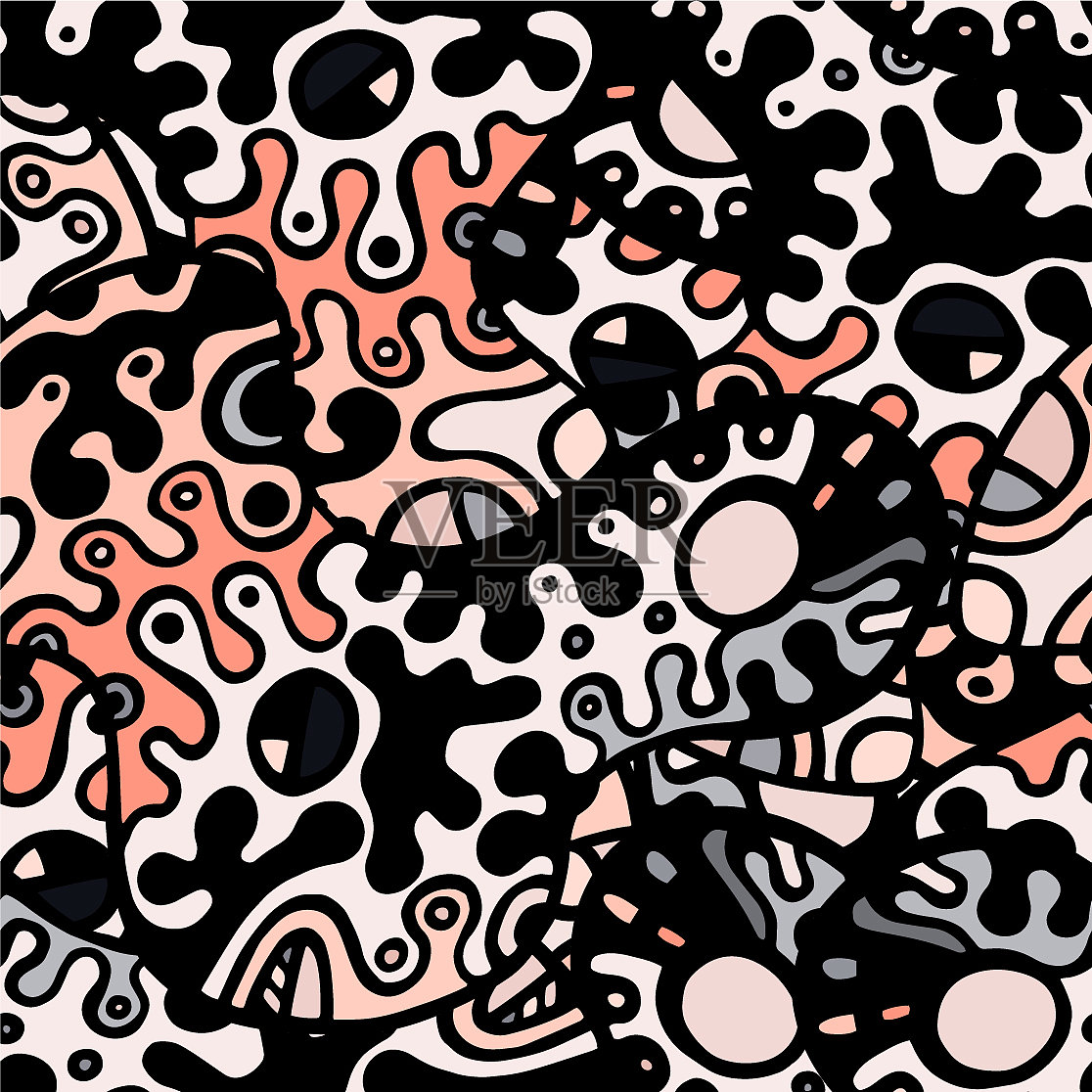 嬉皮士打印插画图片素材