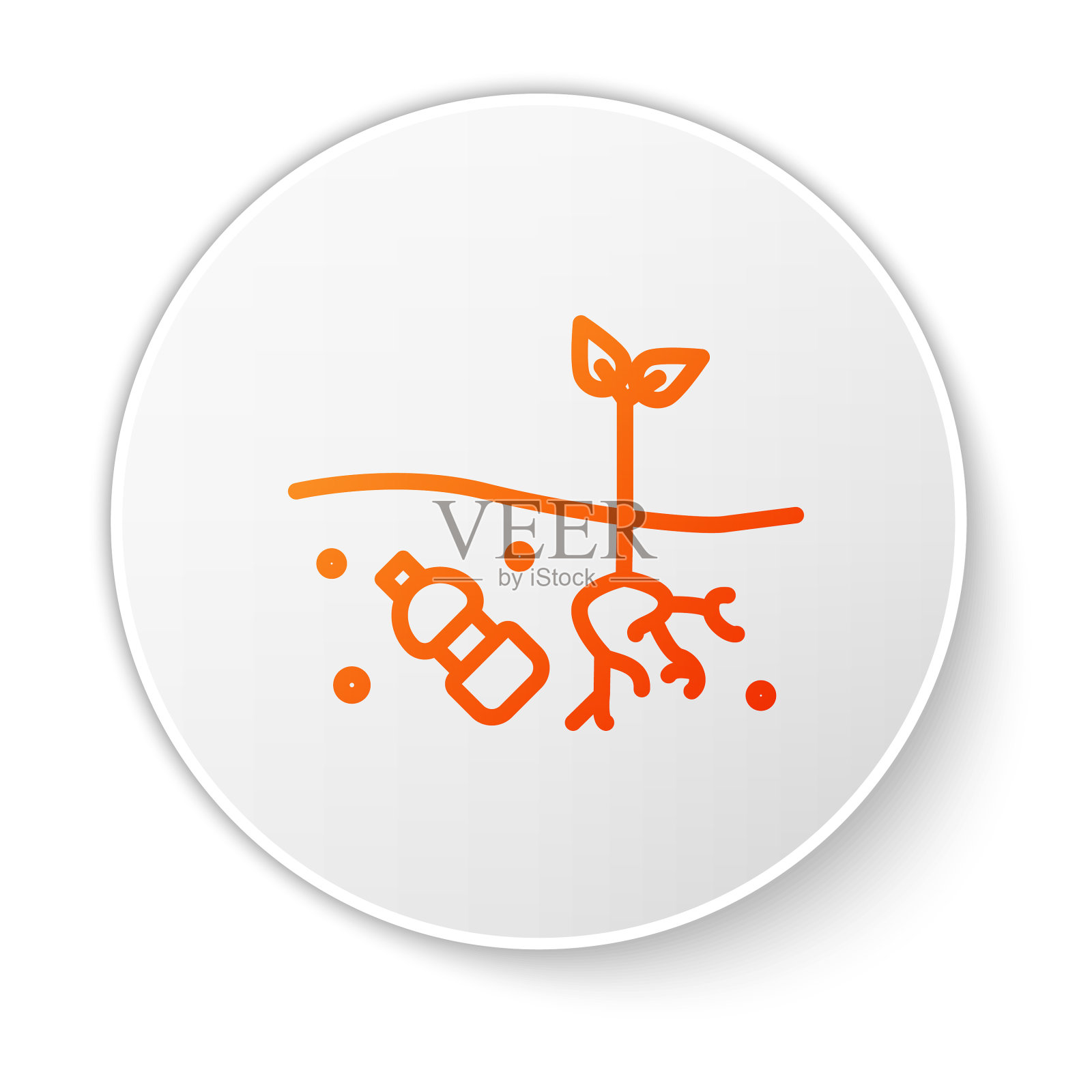 橙色线表示污染地球的问题插画图片素材