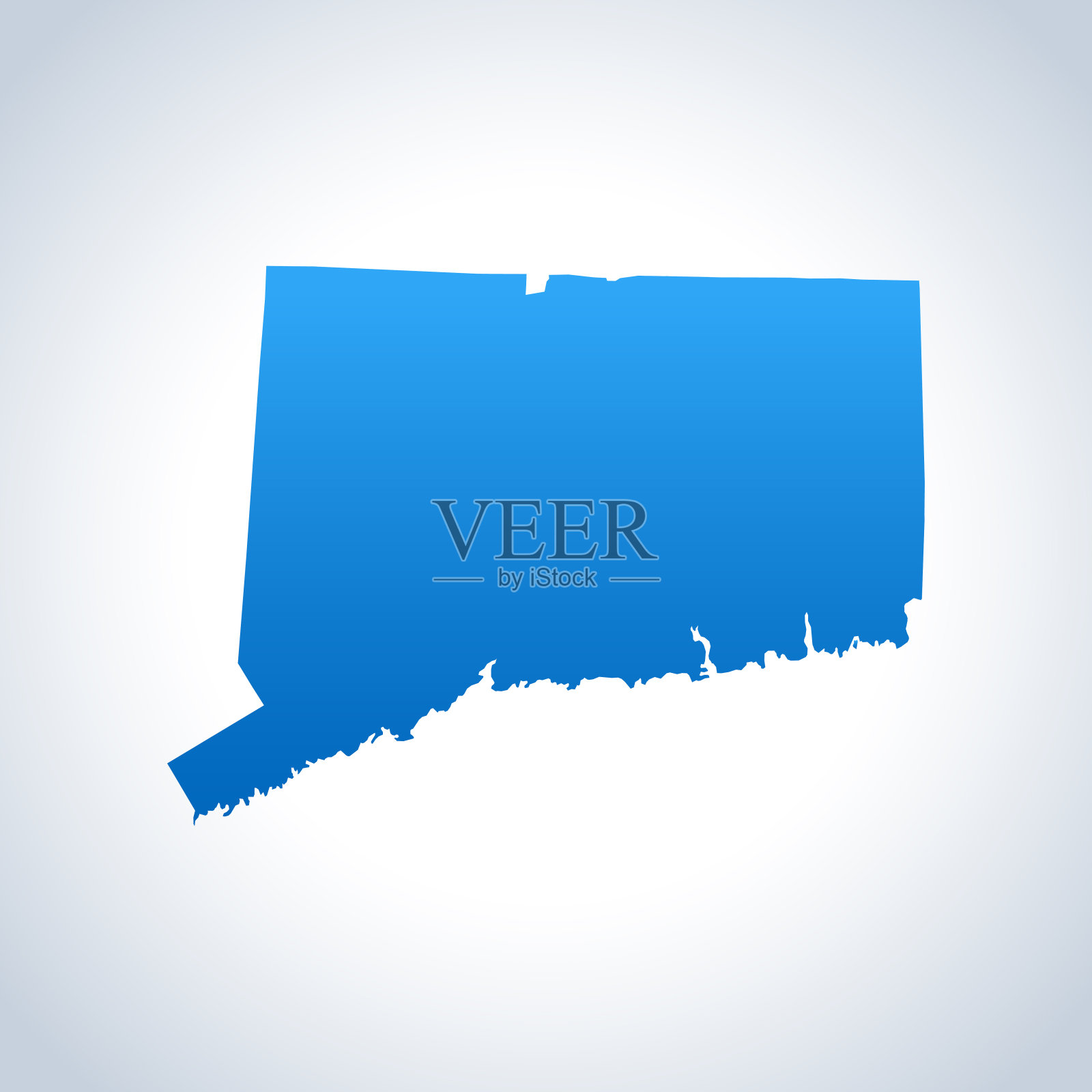 康涅狄格地图插画图片素材