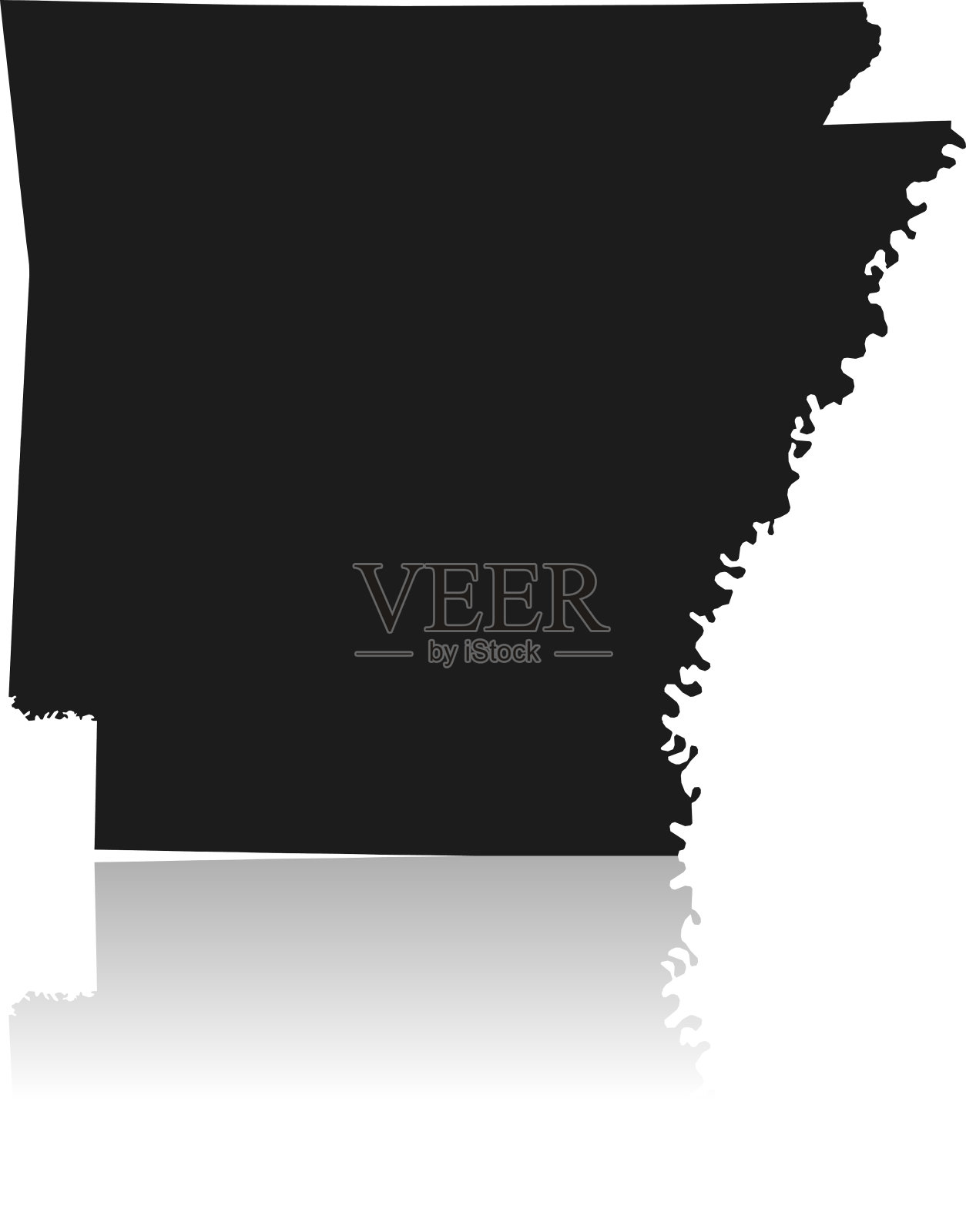 阿肯色州的地图设计元素图片