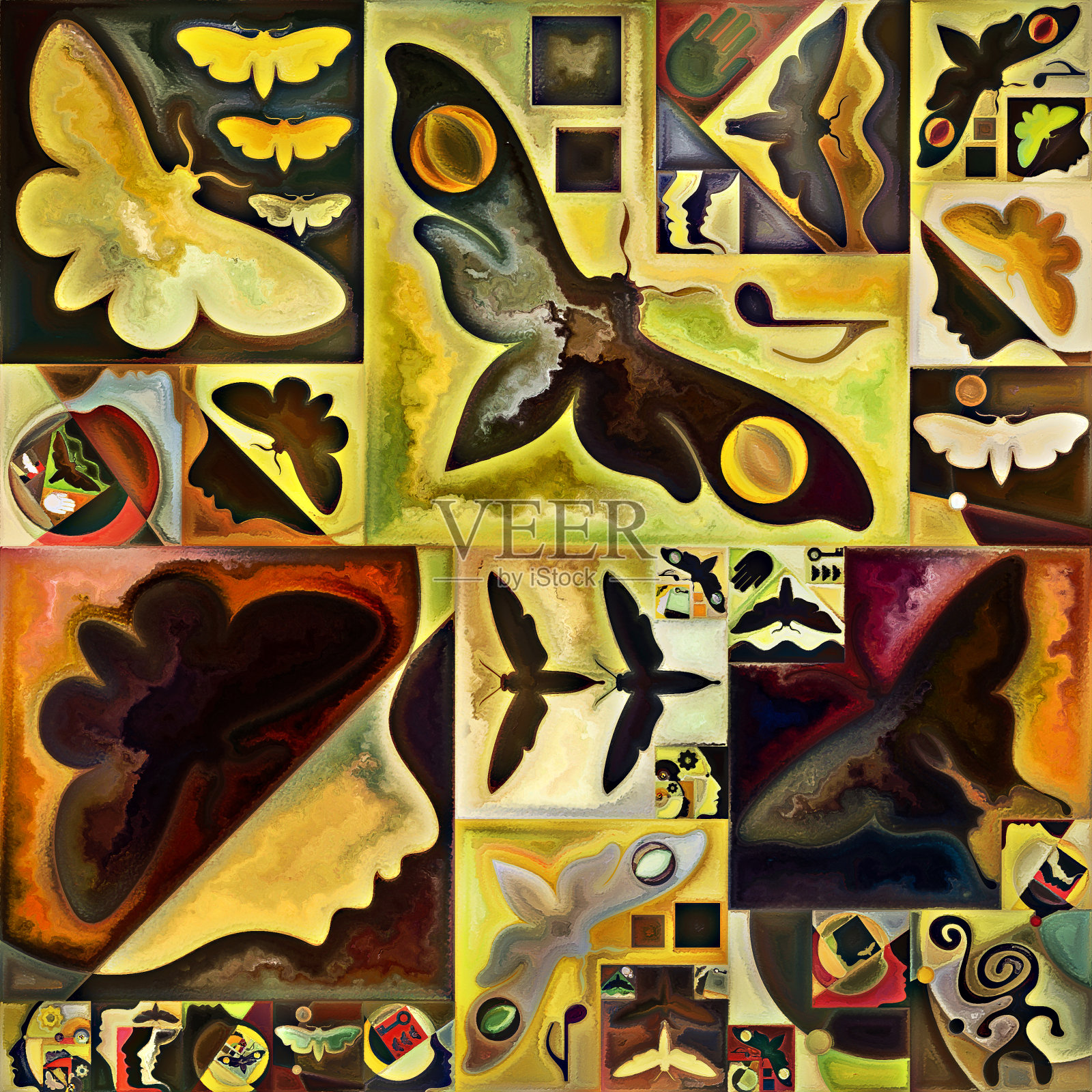 深的密码插画图片素材