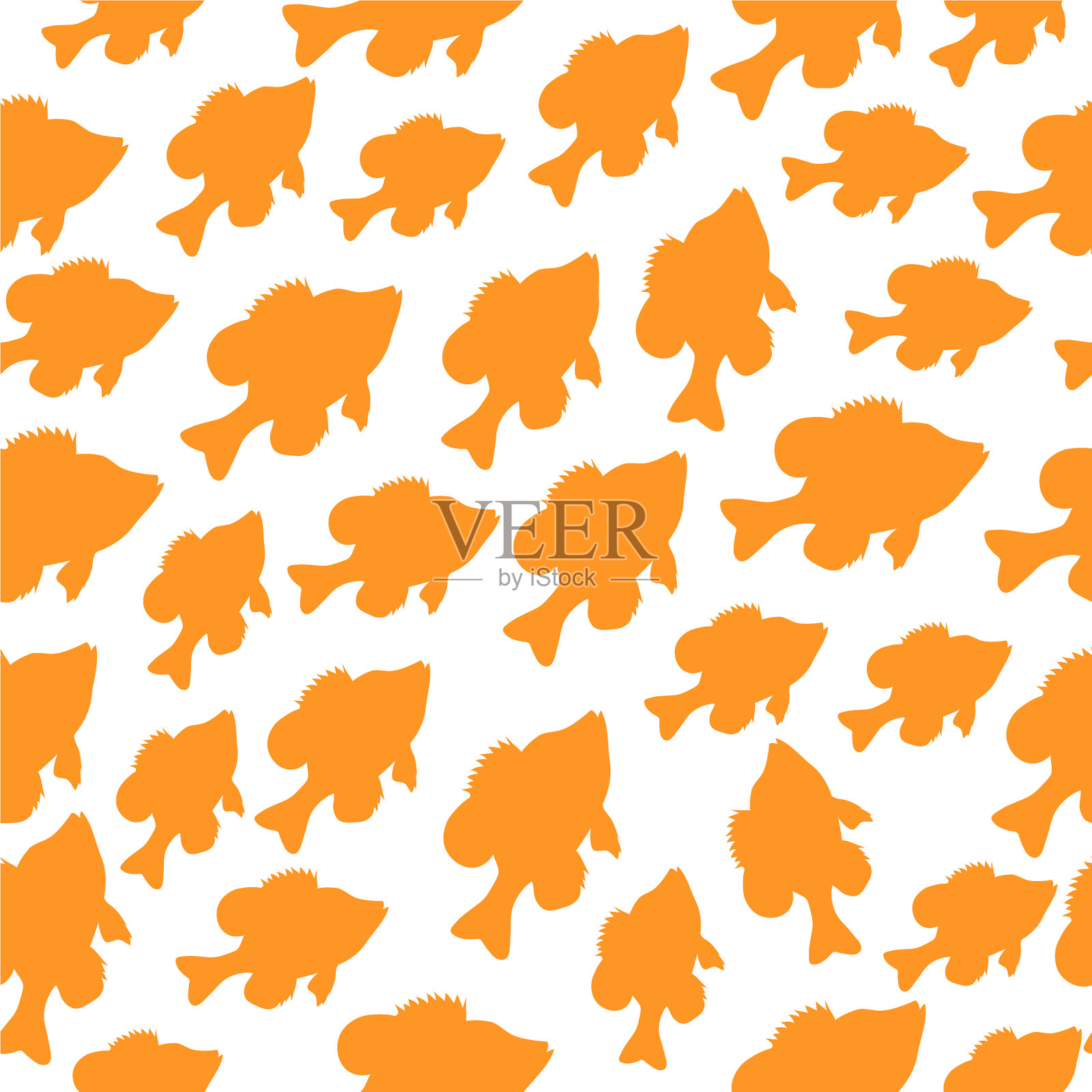 鱼无缝图案彩色图像插画图片素材