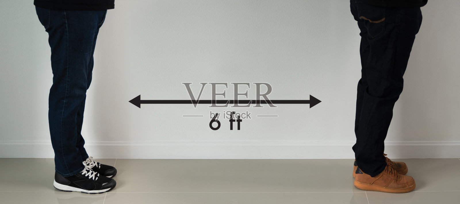 6英尺指导在2020年期间避免covid-19传染的物理距离为6英尺照片摄影图片