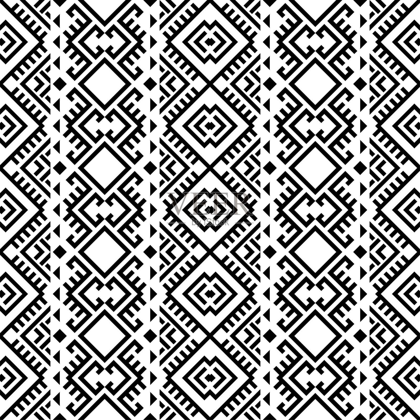 摩洛哥图案插图向量在黑色白色颜色插画图片素材