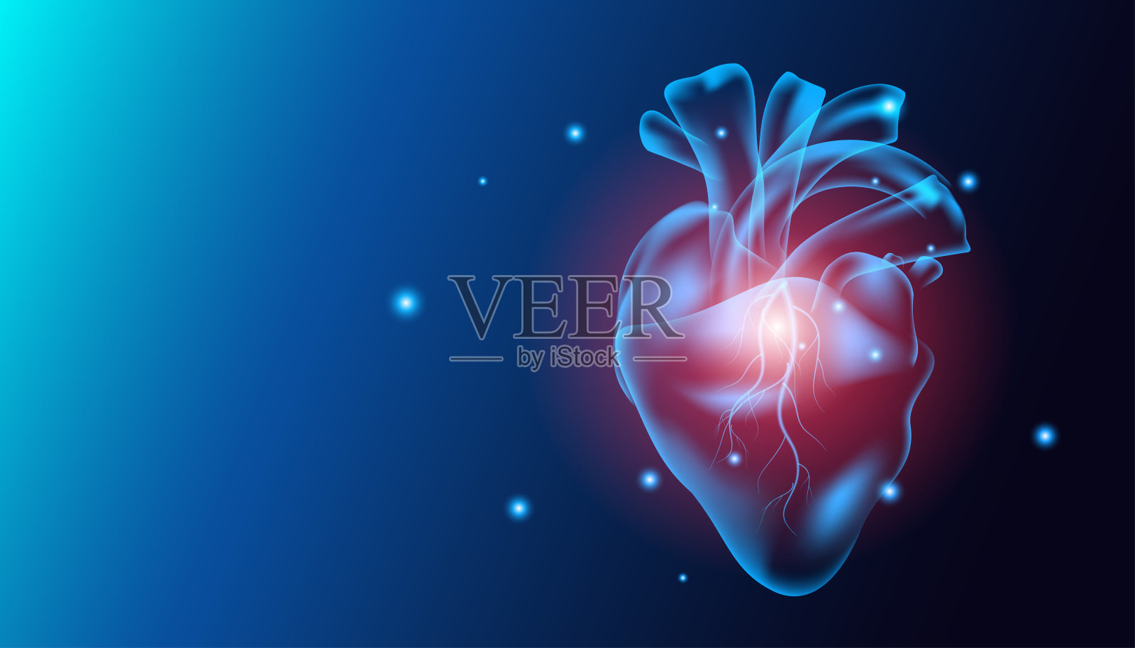 心脏护理和医疗技术理念。矢量插图设计。插画图片素材