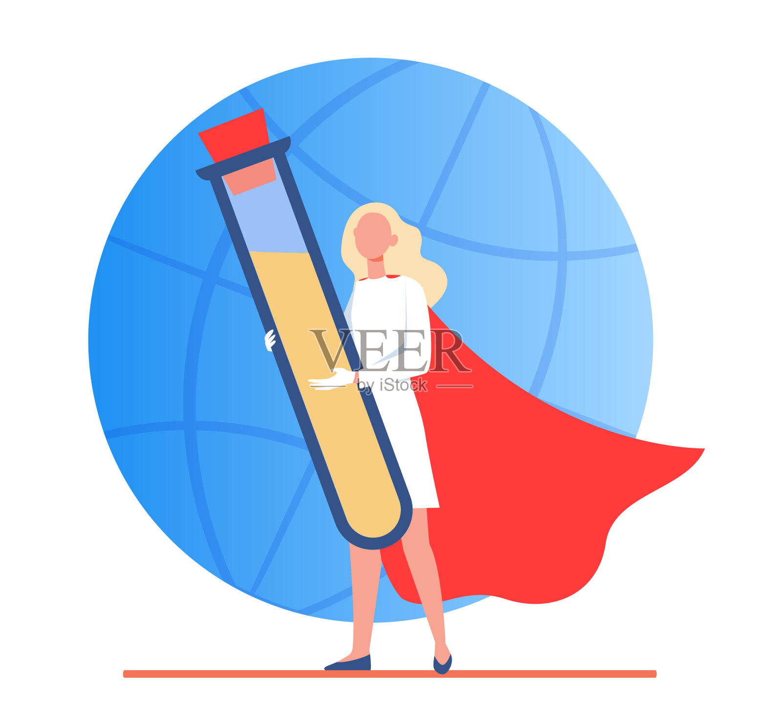 科学家研制病毒疫苗插画图片素材