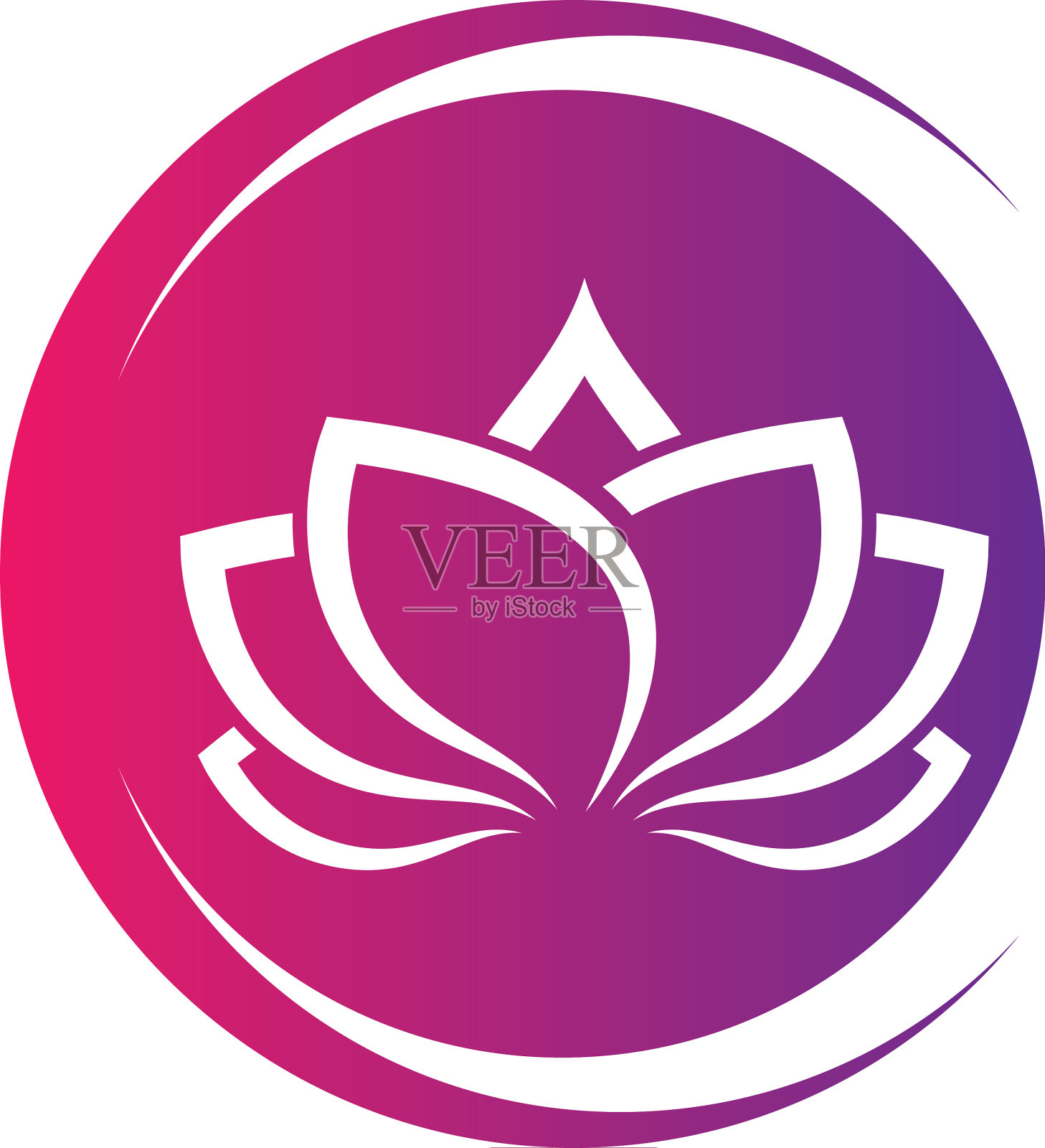 莲花象征图标设计元素图片