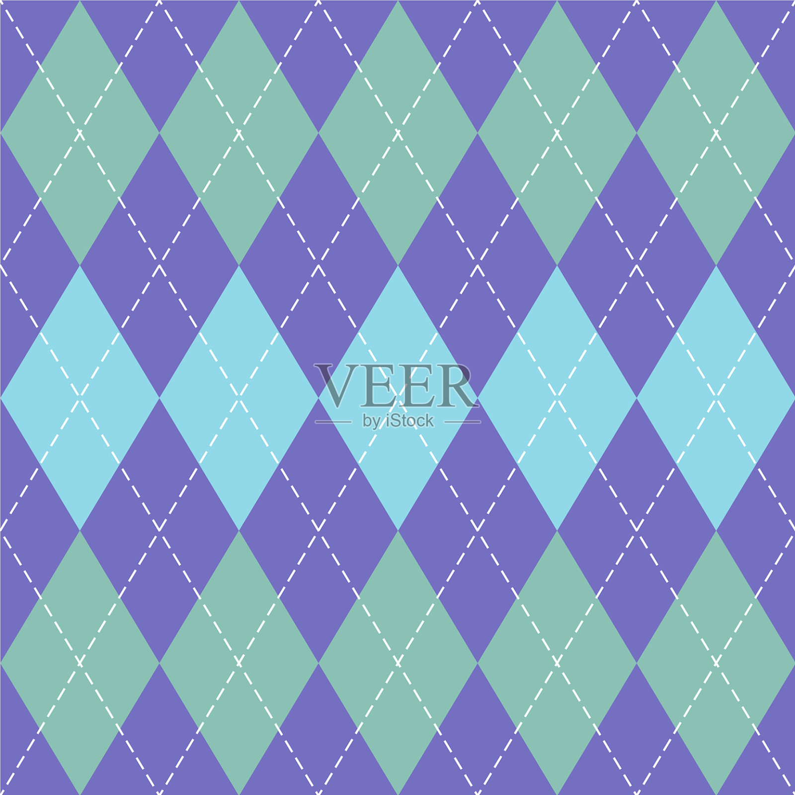 复活节菱形图案的苏格兰笼插画图片素材