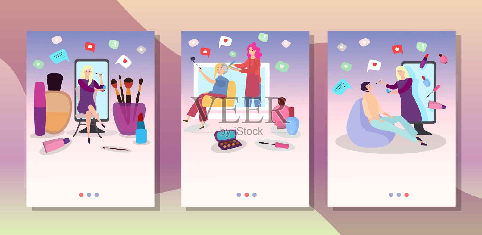 美丽博客视频博客插画图片素材