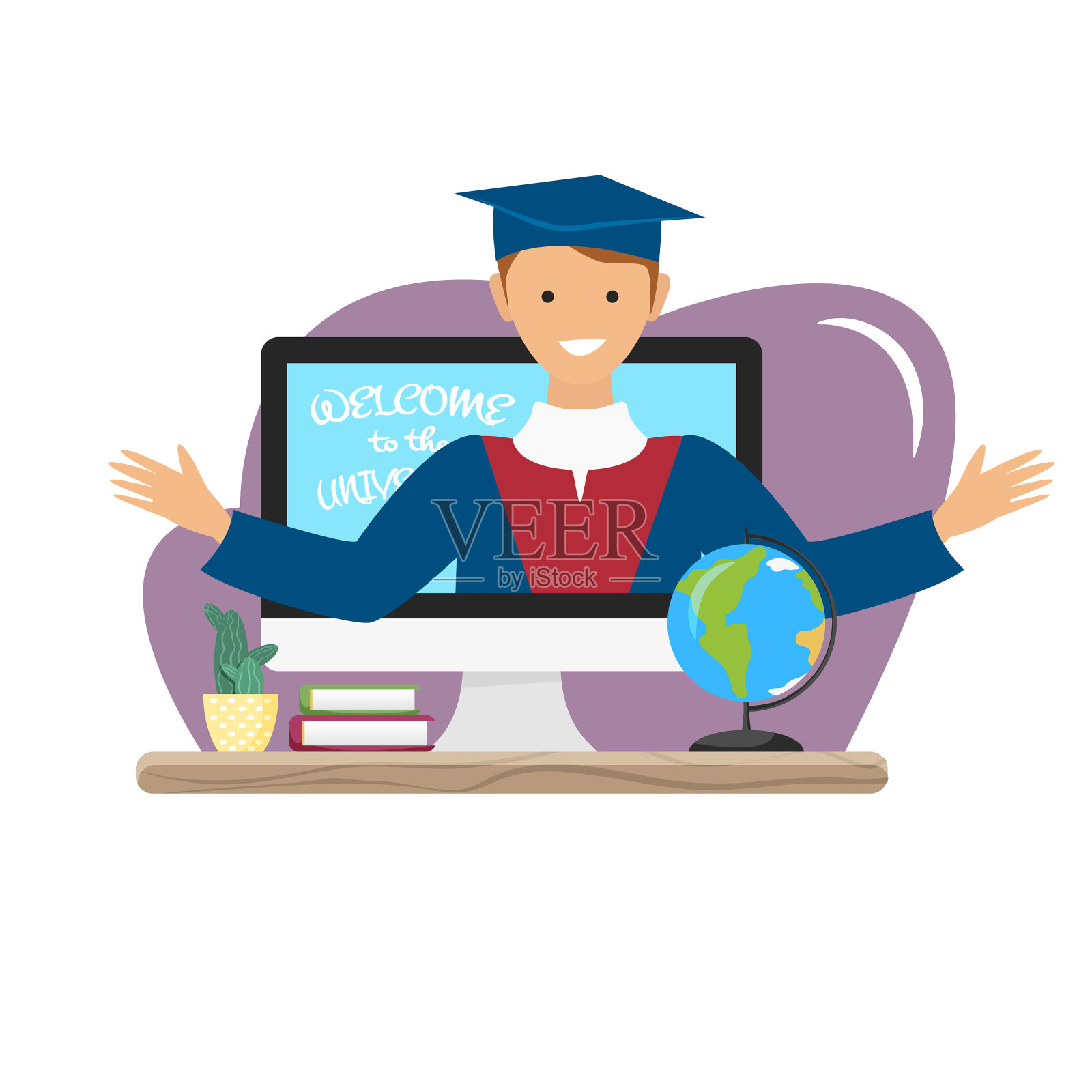 关于大学的视频博客设计元素图片