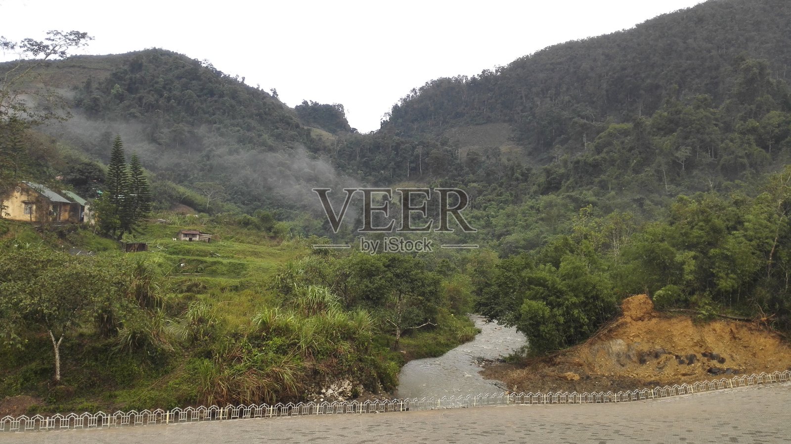 老挝和越南边境的风景照片摄影图片