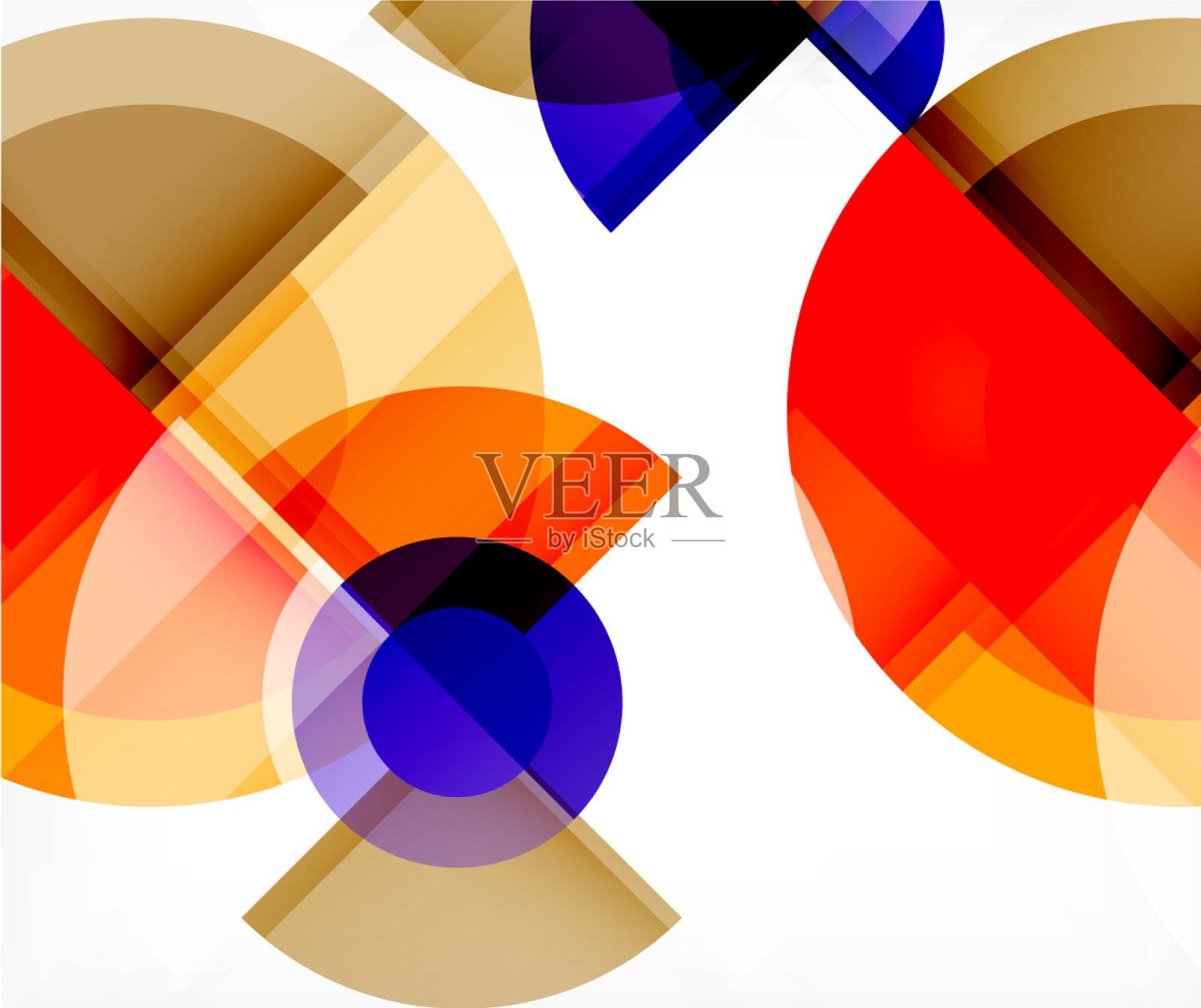 抽象背景圆和三角形设计插画图片素材