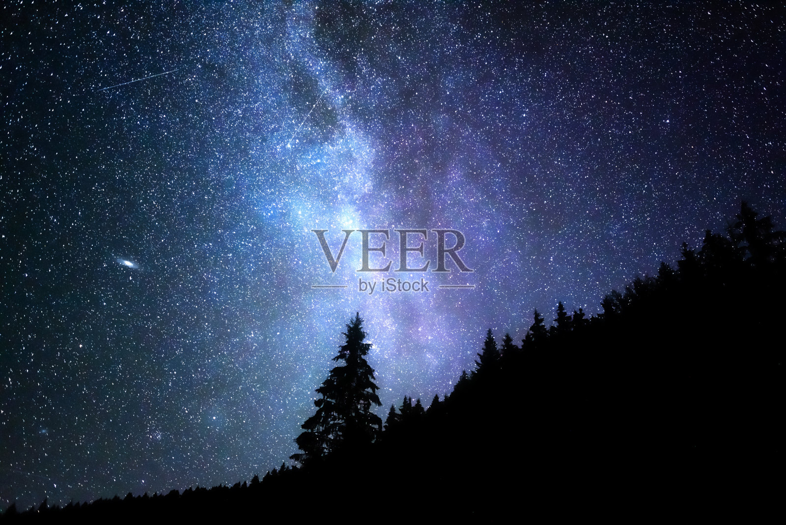 银河系。星空。照片摄影图片