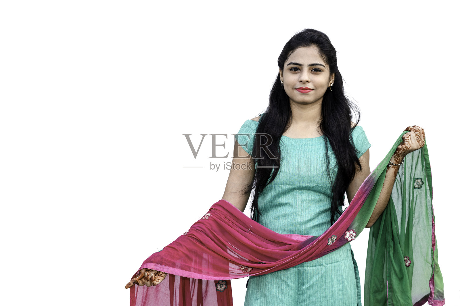 美丽的印度女孩照片摄影图片