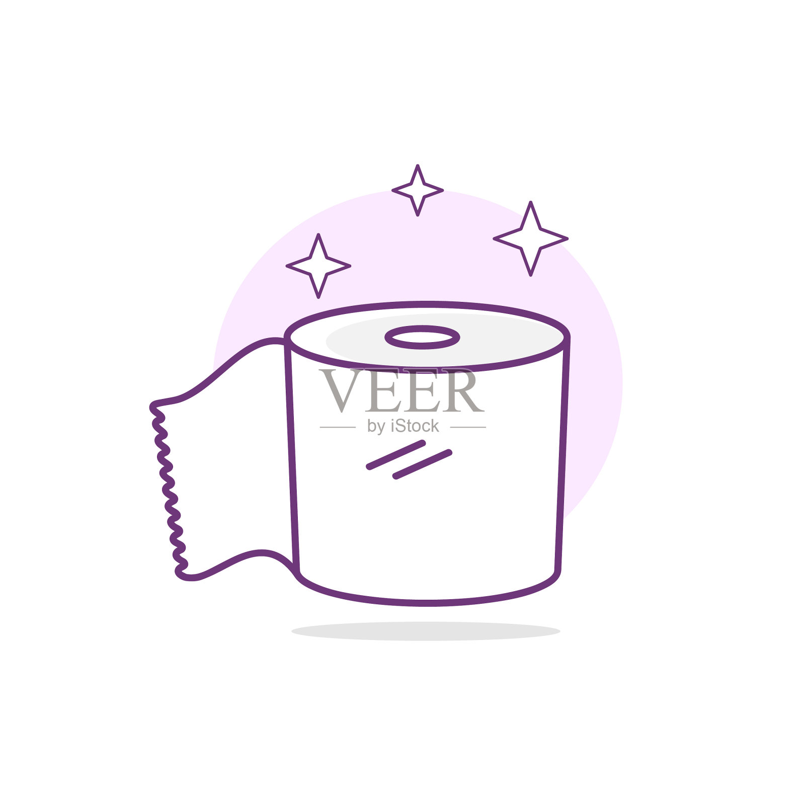 问候用厕纸插画图片素材