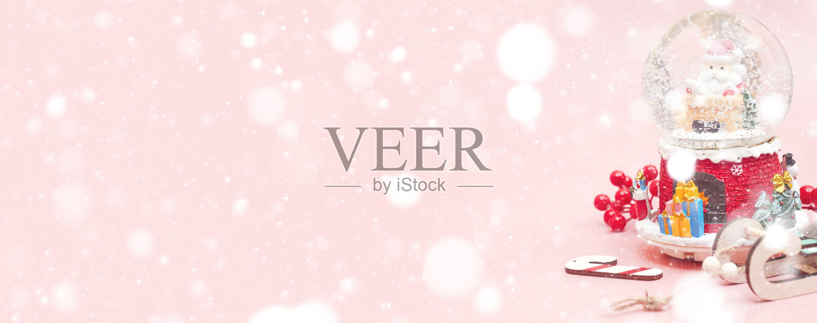 横幅，圣诞作文，粉彩背景礼物，copyspace照片摄影图片