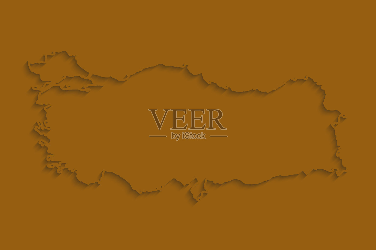 土耳其国家地图横幅大纲模板插画图片素材