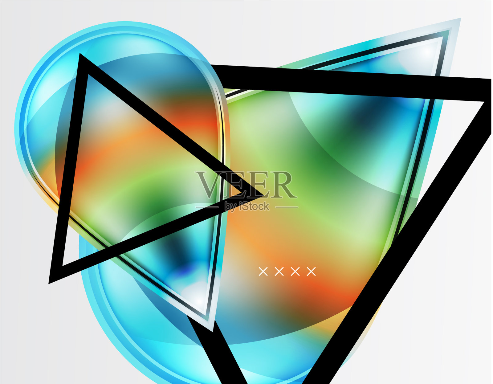 抽象背景-光泽玻璃气泡插画图片素材