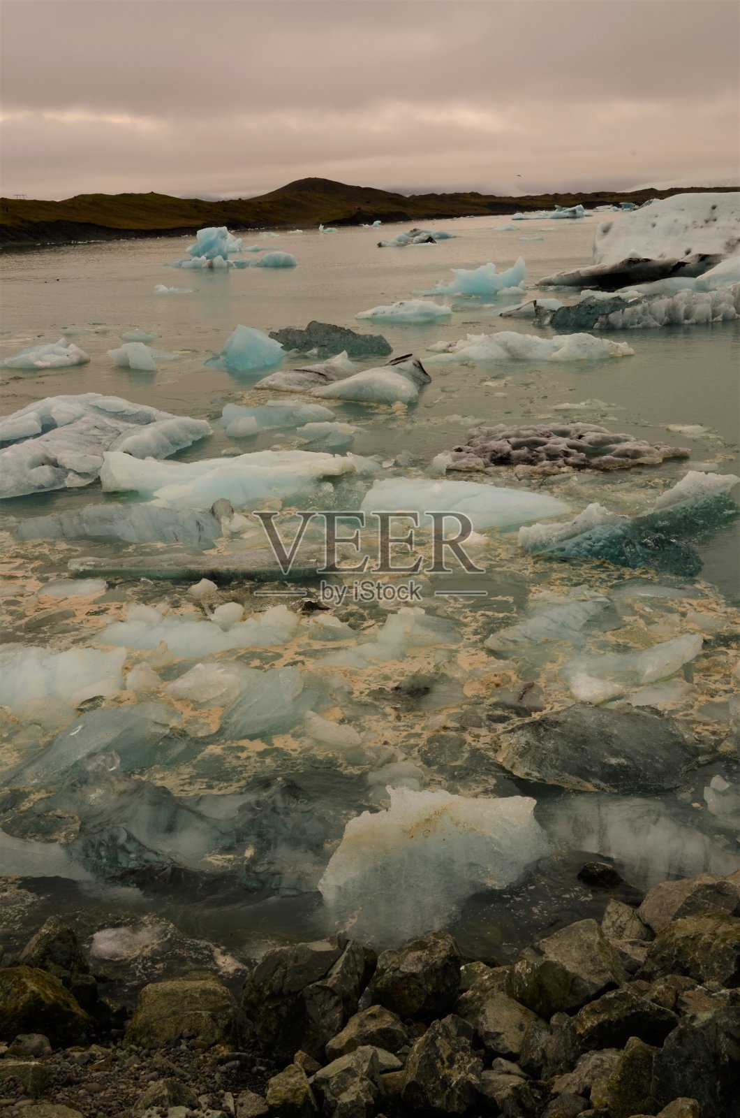 冰岛风景-冰湖照片摄影图片