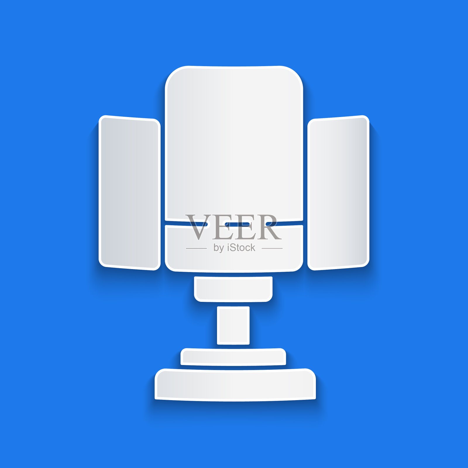 剪纸导演电影椅子图标孤立上插画图片素材