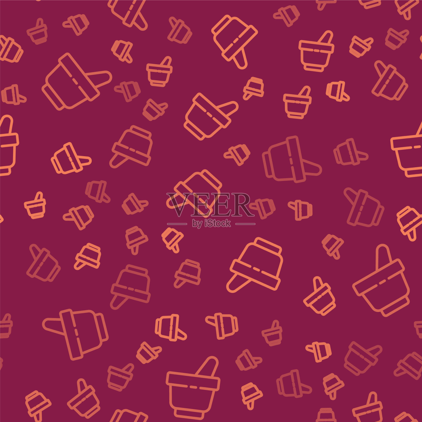 棕线臼杵图标孤立插画图片素材