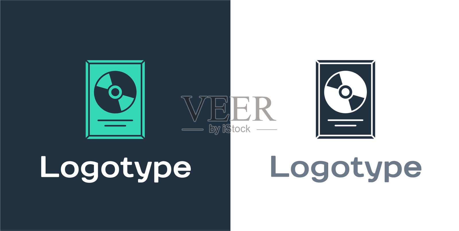 标志类型CD光盘奖项在框架图标隔离上插画图片素材