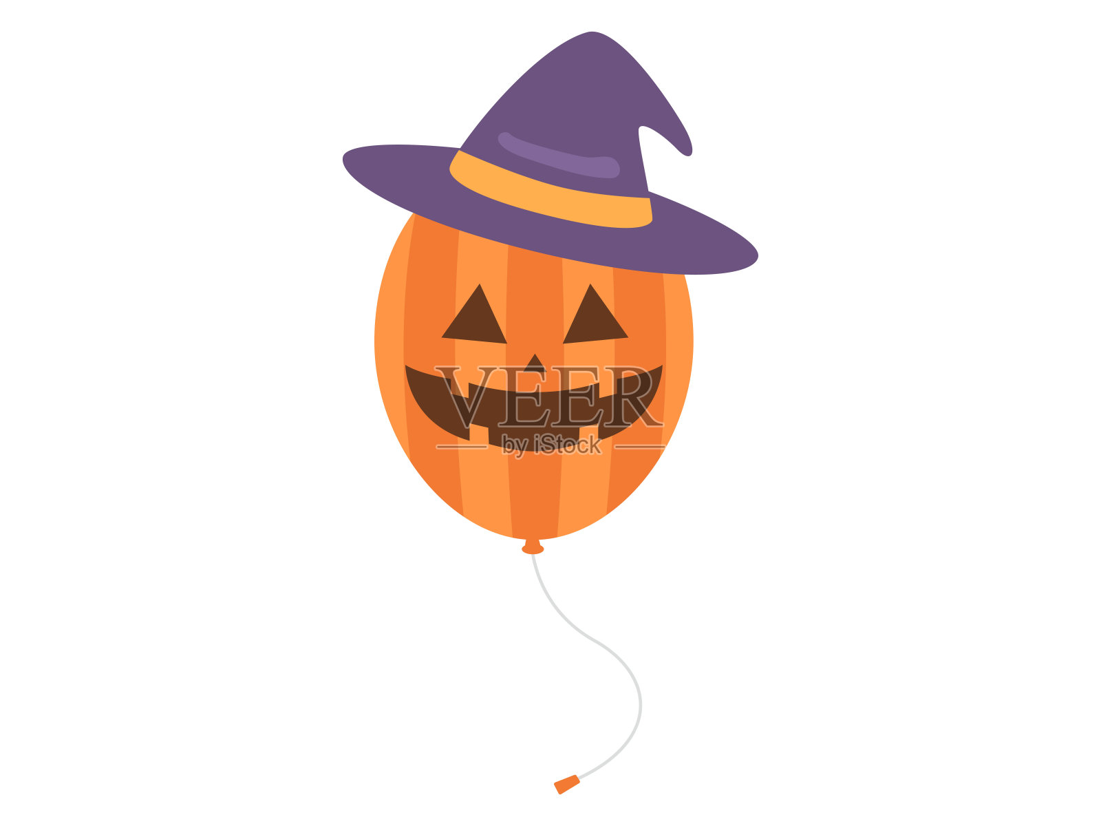 万圣节的气球插画图片素材
