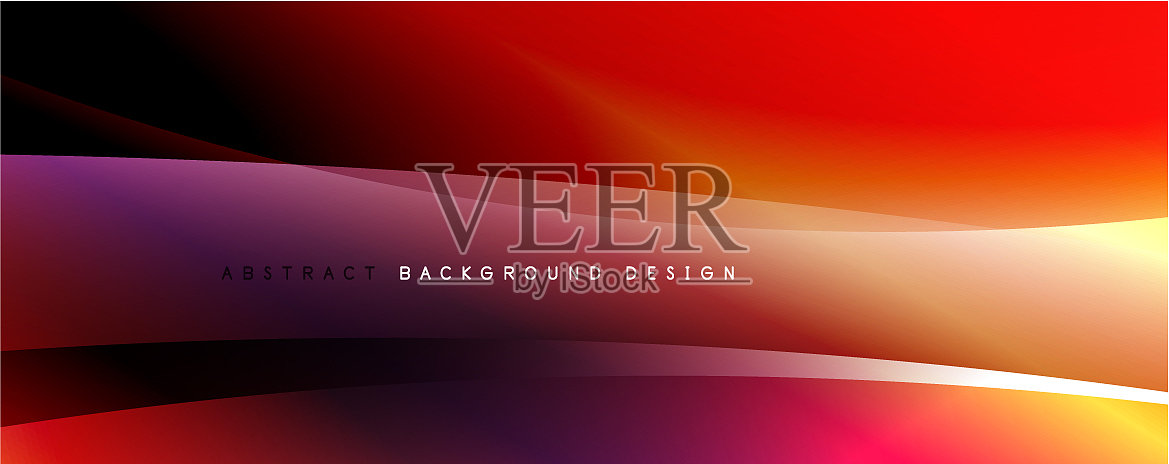 波浪液体风格的线条与阴影和灯光插画图片素材