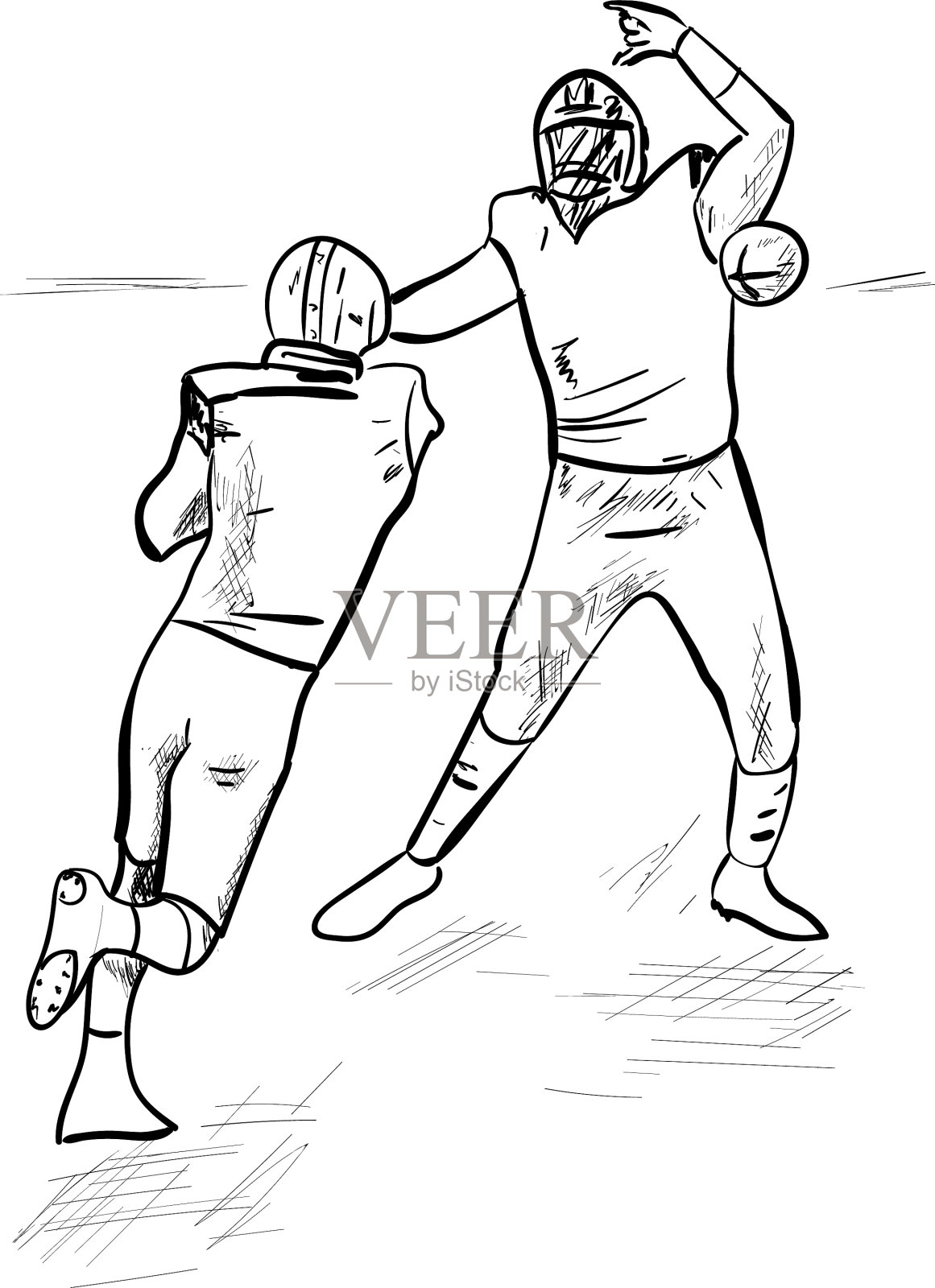 一个足球运动员插画图片素材