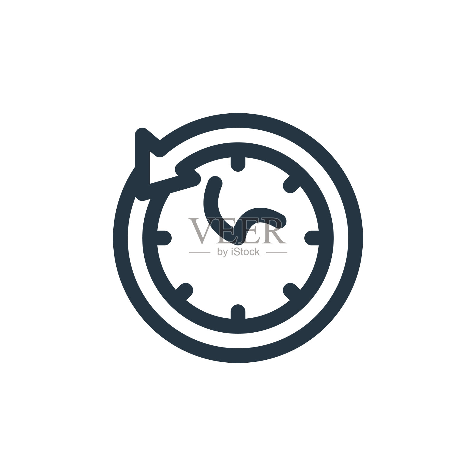 时间旅行矢量图标孤立在白色背景。大纲，细线时间旅行图标，用于网站设计和移动，应用程序开发。细线时间旅行轮廓图标矢量。图标素材