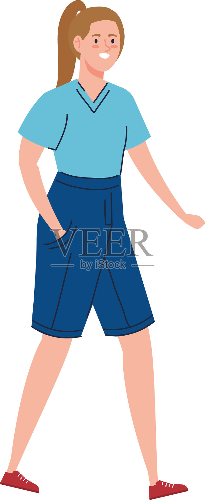 美丽的女人头像人物图标设计元素图片