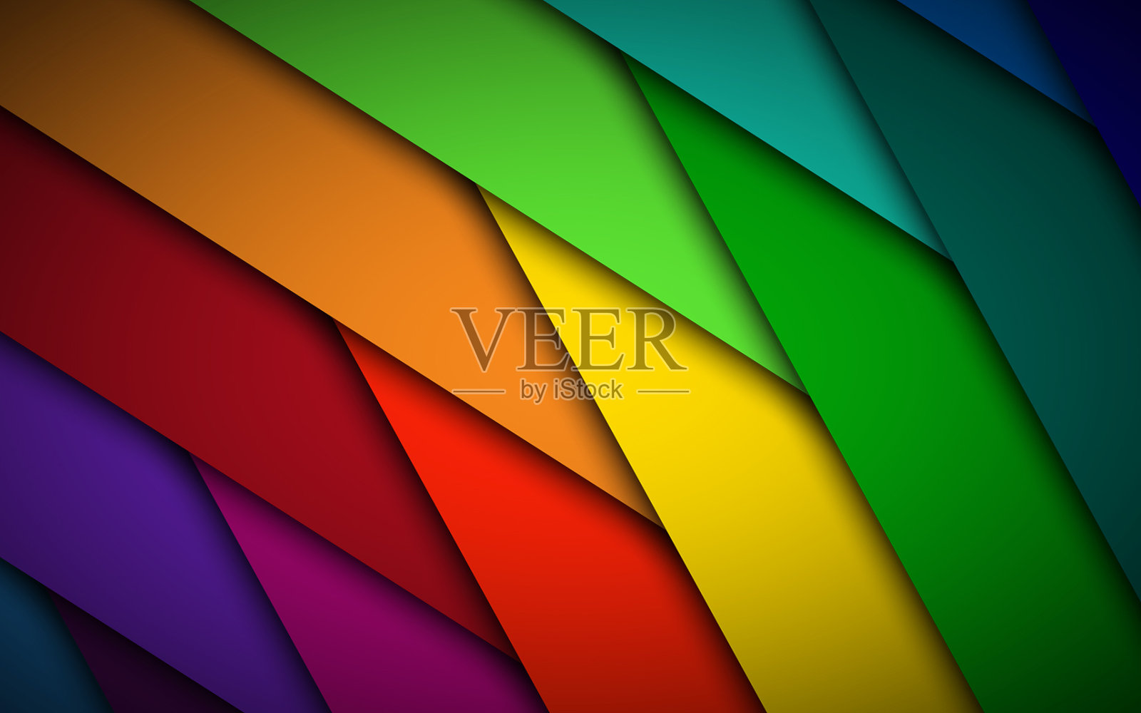 抽象的彩色背景与充满活力的重叠插画图片素材