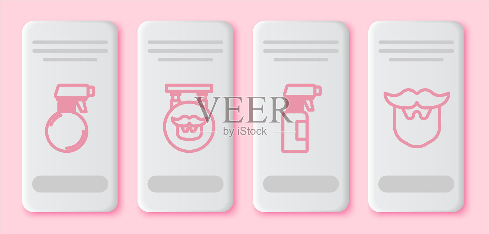 设线发型师手枪喷瓶插画图片素材