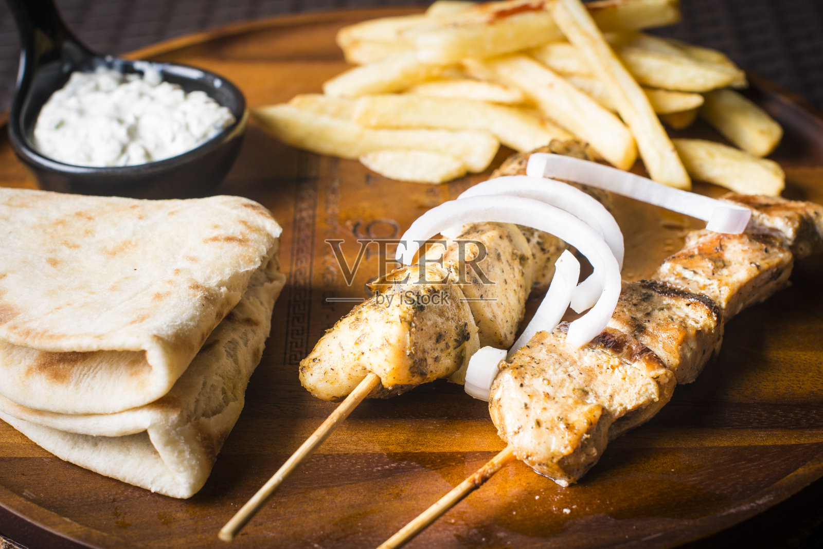 希腊烤肉串照片摄影图片