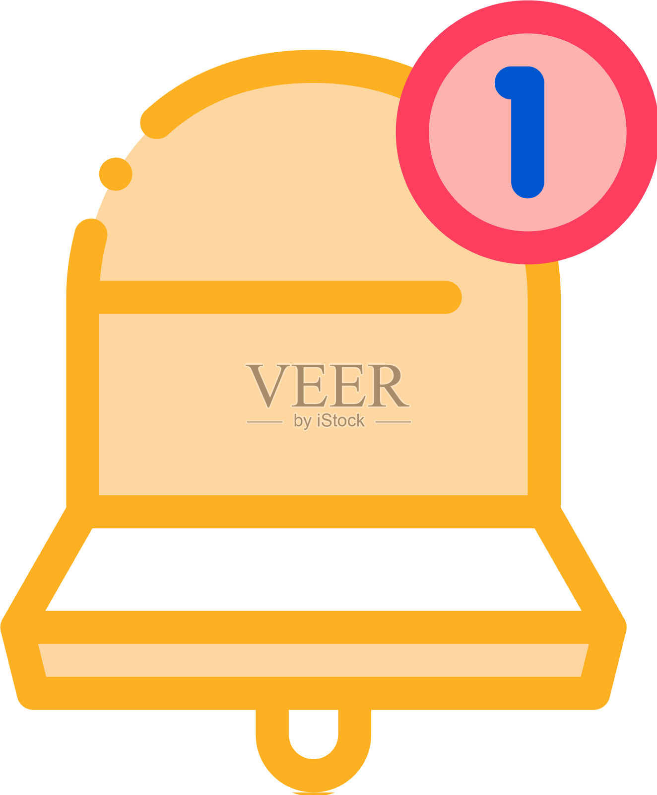 一个新的通知图标大纲图标素材