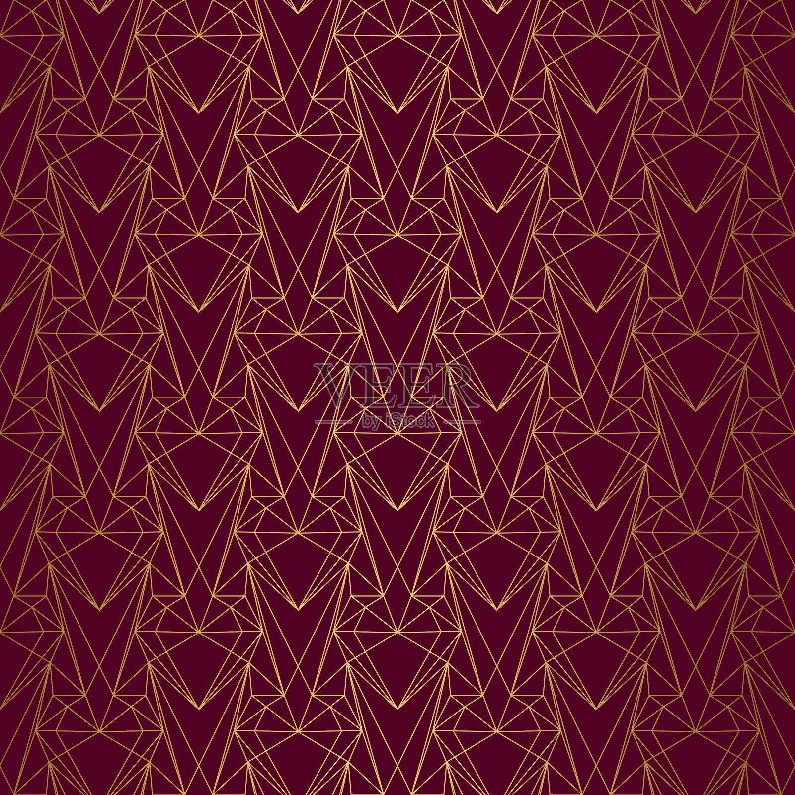 艺术装饰图案从心无缝黄金和插画图片素材