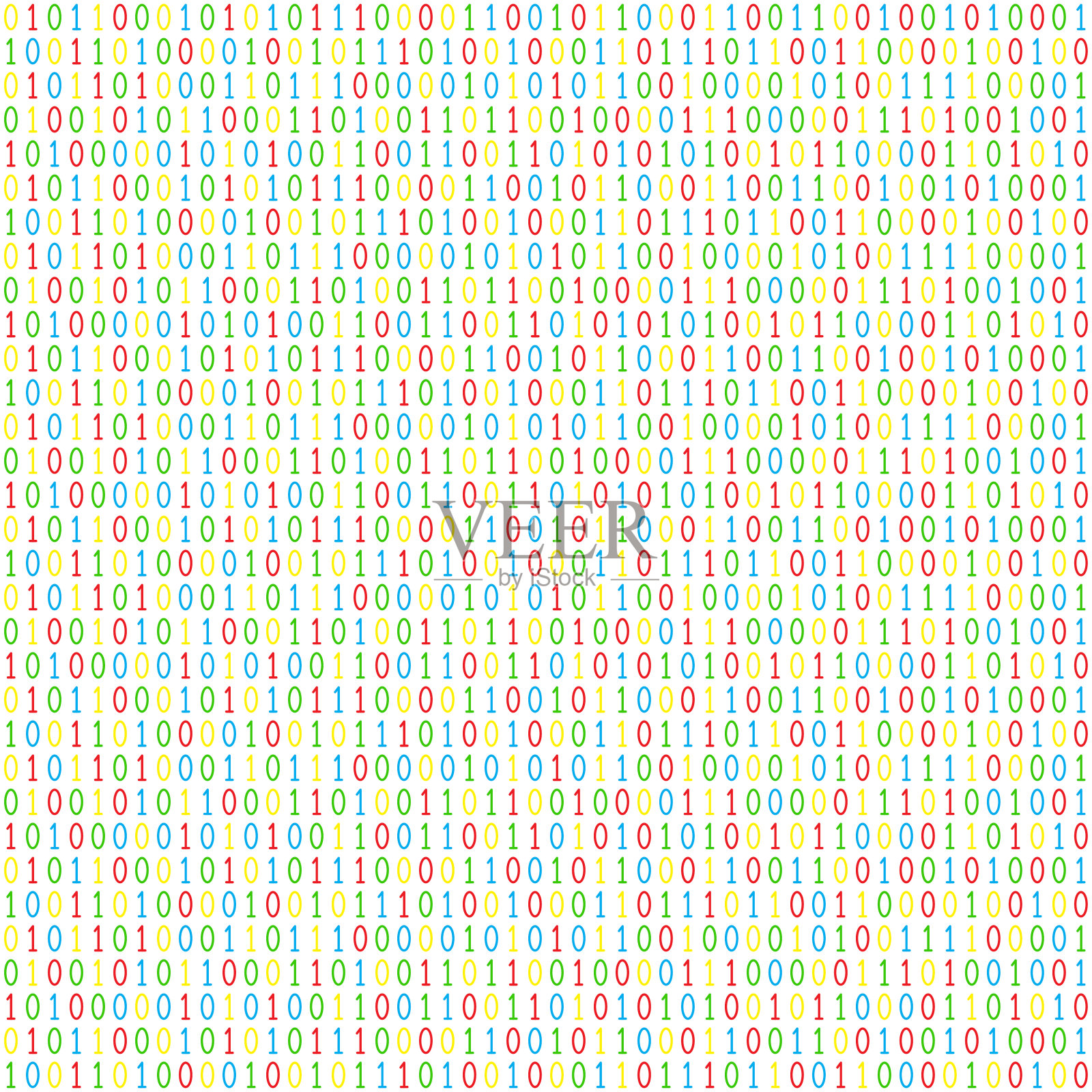 二进制码无缝模式插画图片素材