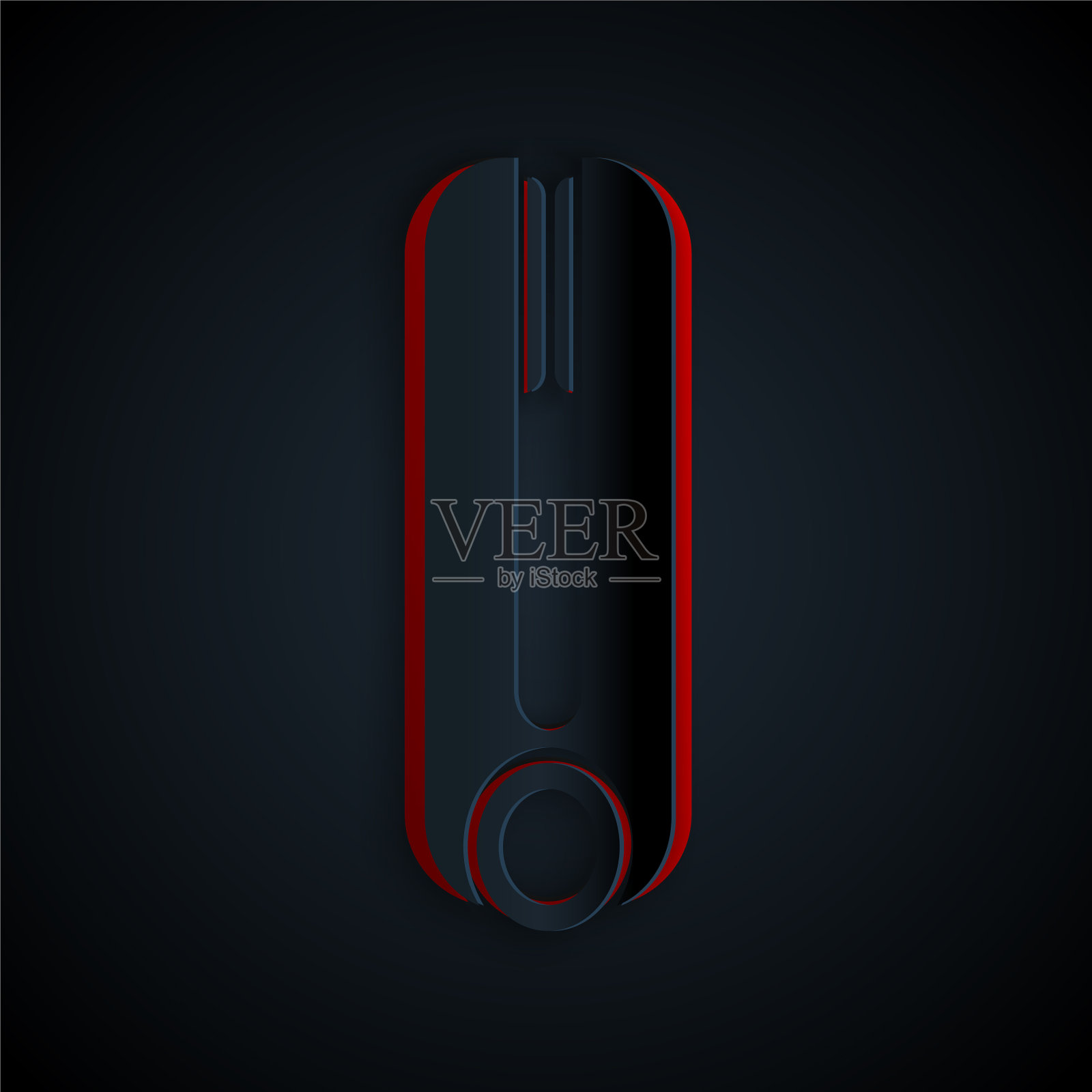 纸剪卷发器为头发图标隔离上插画图片素材