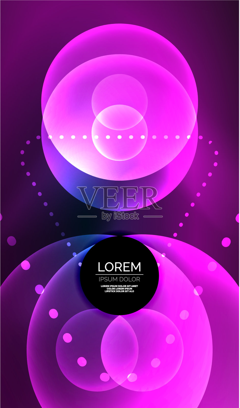 发光的霓虹灯闪亮透明抽象几何插画图片素材