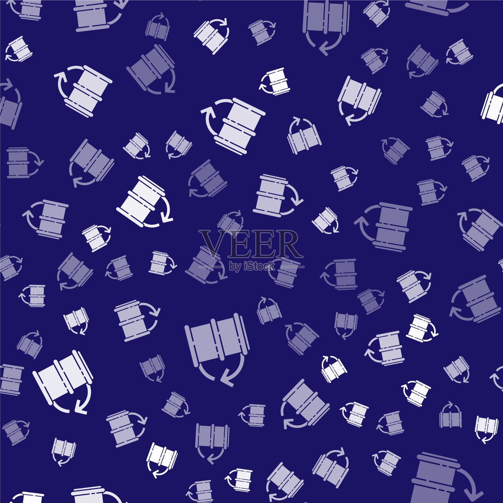 白色环保燃料桶图标隔离无缝插画图片素材