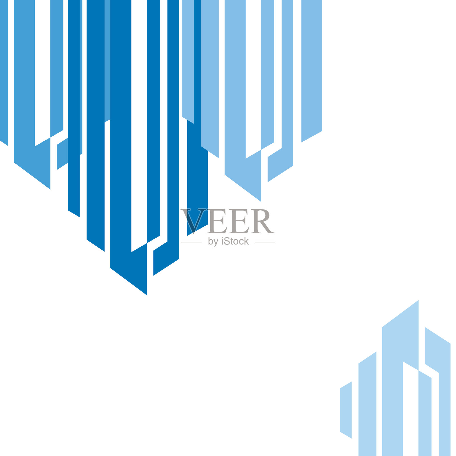 蓝色抽象线性几何背景插画图片素材