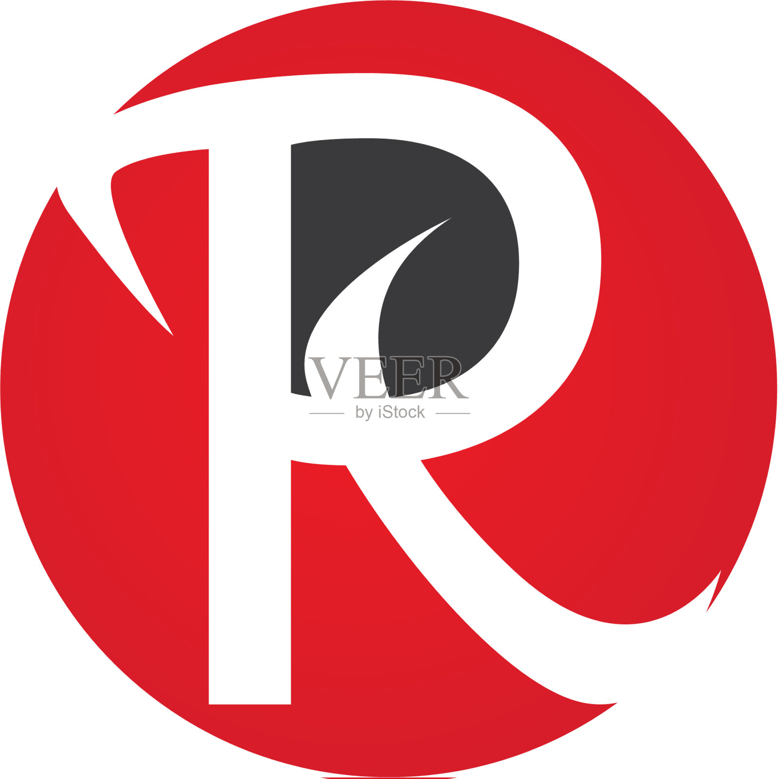 R字母箭头图标插画图片素材